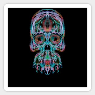 Electroluminated Skull - Cyberpunk Sticker